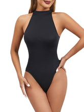 Women's Sleeveless Shapewear Bodysuit – Round Neck, Adjustable Buckle, T-Shape Compression Corset